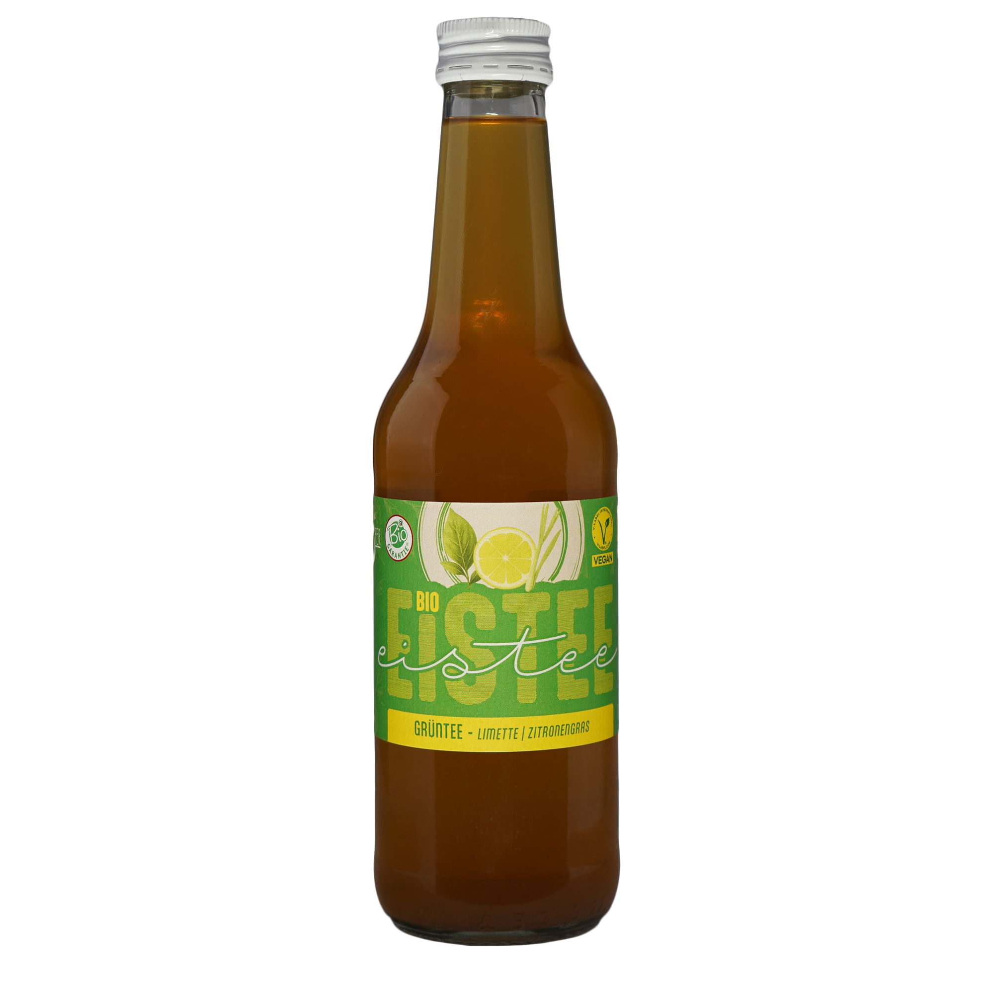 Organic Iced Green Tea with Lime and Lemongrass