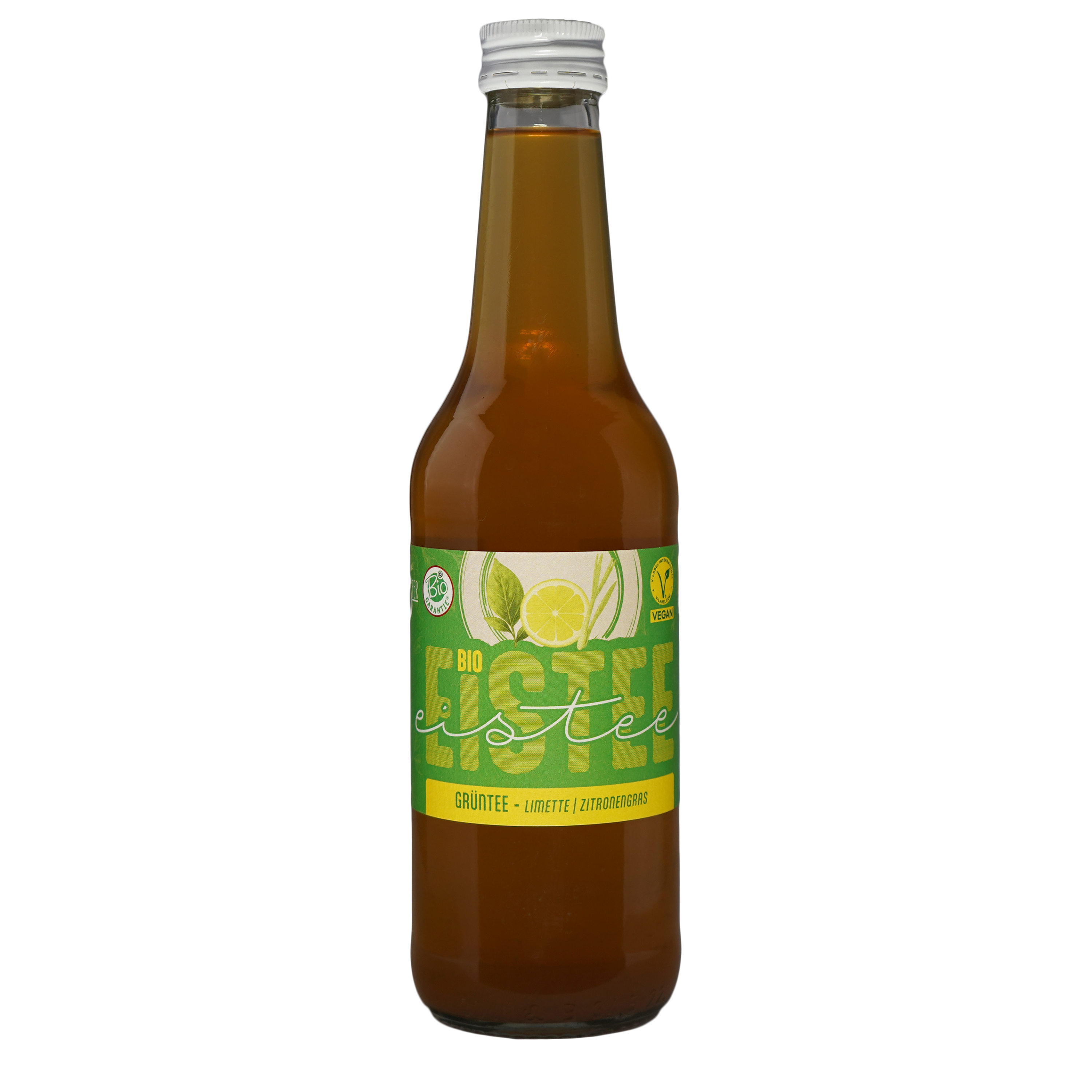 Organic Iced Green Tea with Lime and Lemongrass