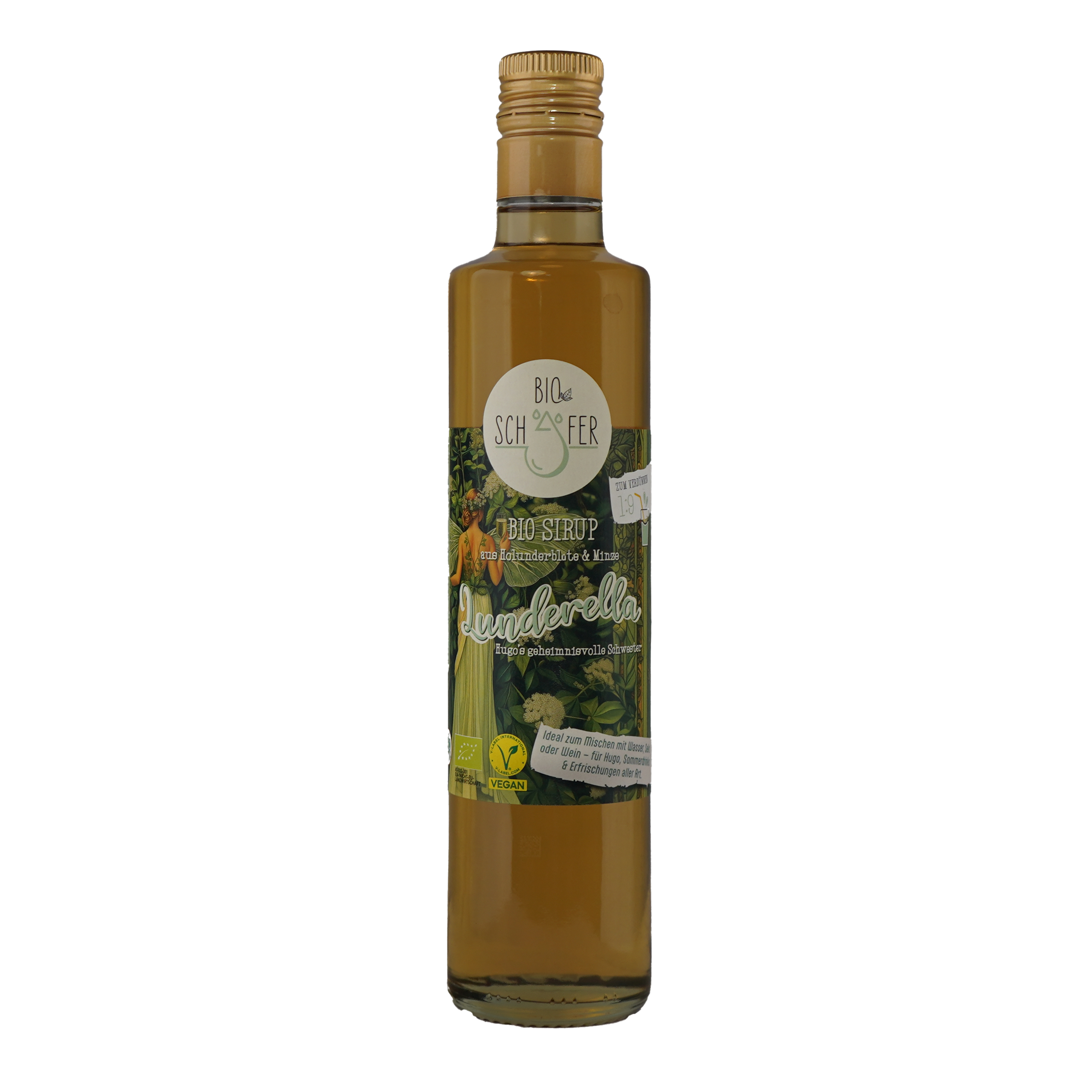 Organic Lunderella Syrup (Elderflower-Mint - HUGO)